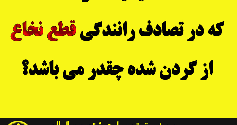 دیه یک نفر که در تصادف رانندگی قطع نخاع از گردن شده چقدر می باشد؟